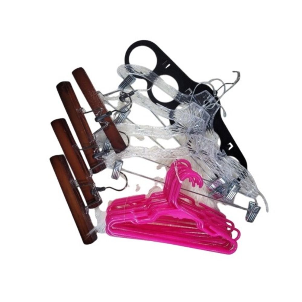 Hanger and Clothespin Bundle W/kid Multicolor Closet Storage LN